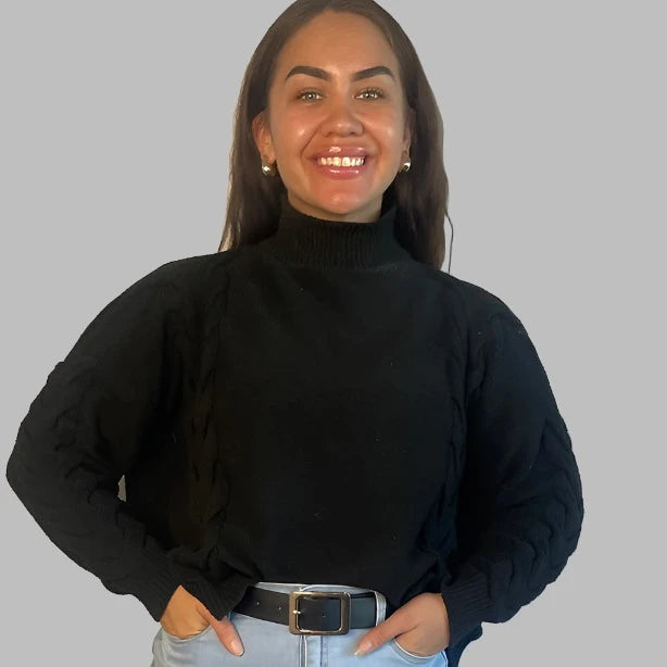 High Neck Knit Jumper