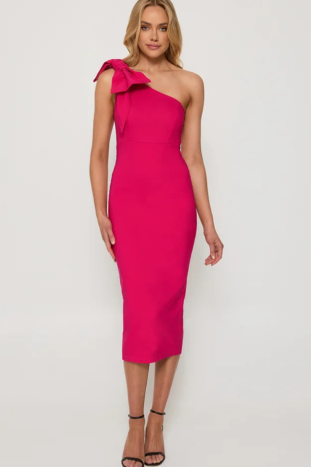 Bow One Shoulder Dress