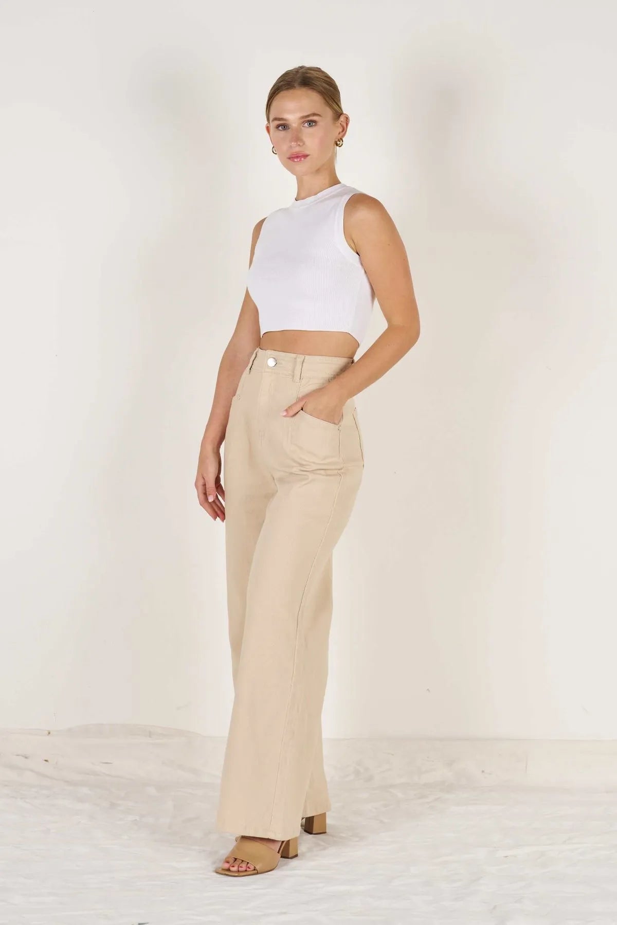 Stretch Wide Leg