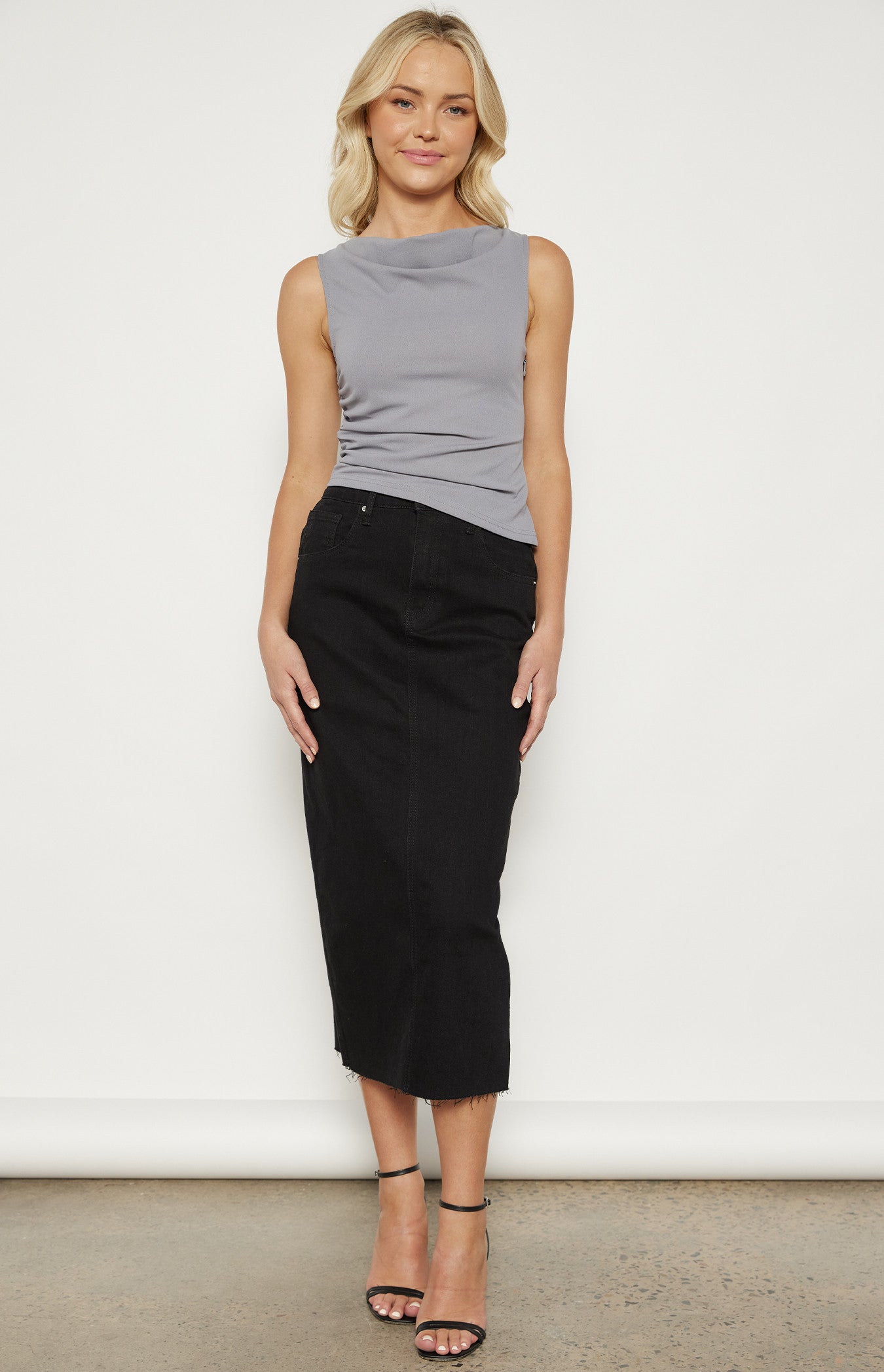 Ruched Sleeveless Top