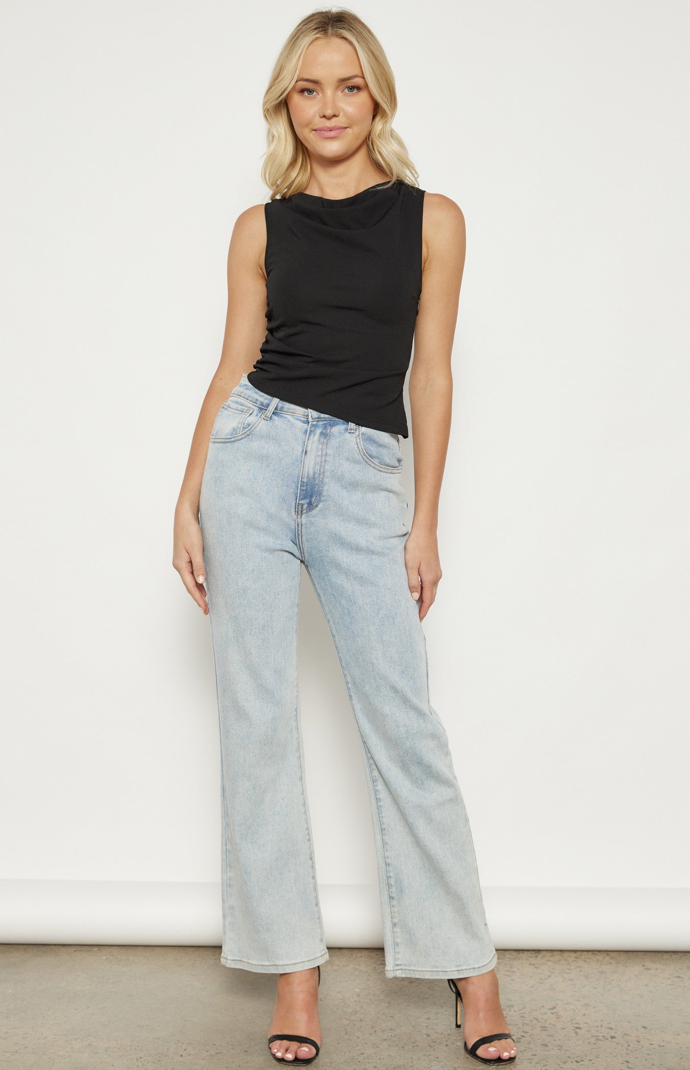Ruched Sleeveless Top