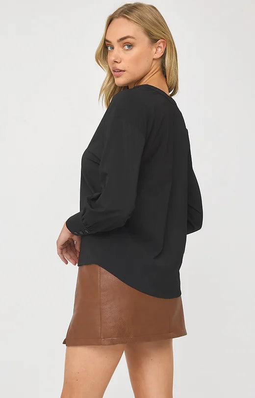 Finn V Button-up Top