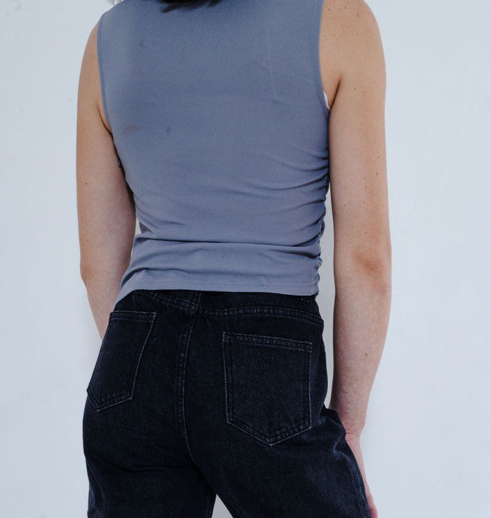 Ruched Sleeveless Top